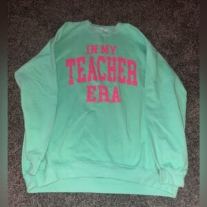 Pink Lily oversized Teacher crewneck
